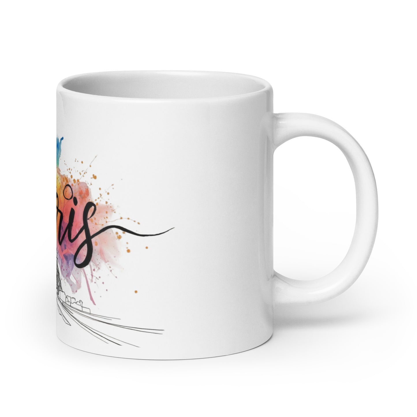 White glossy mug | Paris 2024 Summer Games Love It | Sports Competitions | Victory Winner Gold Medal | Athletics Fair Play Sport Festival