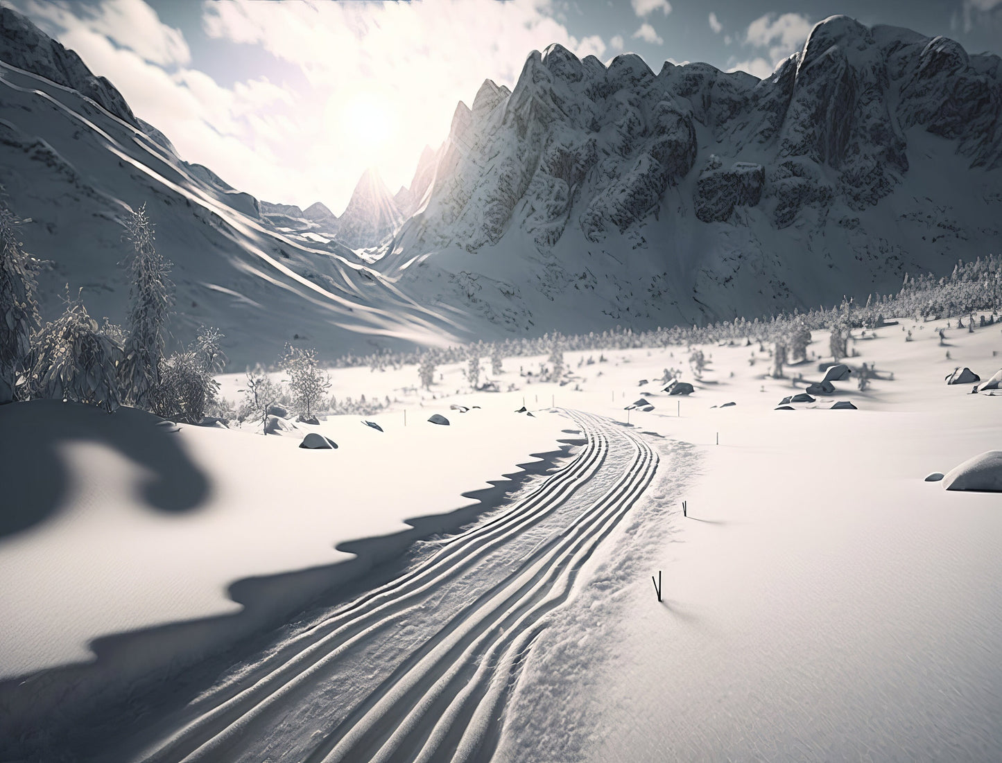 Cozy Winter in Mountains Ambience Art Screensaver 4K, 60 minutes Amazing illustrations and Relaxing music, High-quality MP4 3840x2160 60 fps