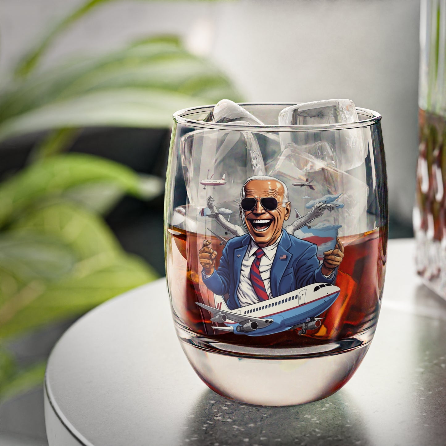 Whiskey Glass | Airplane! Is Joe flying with us or just along for the ride?"