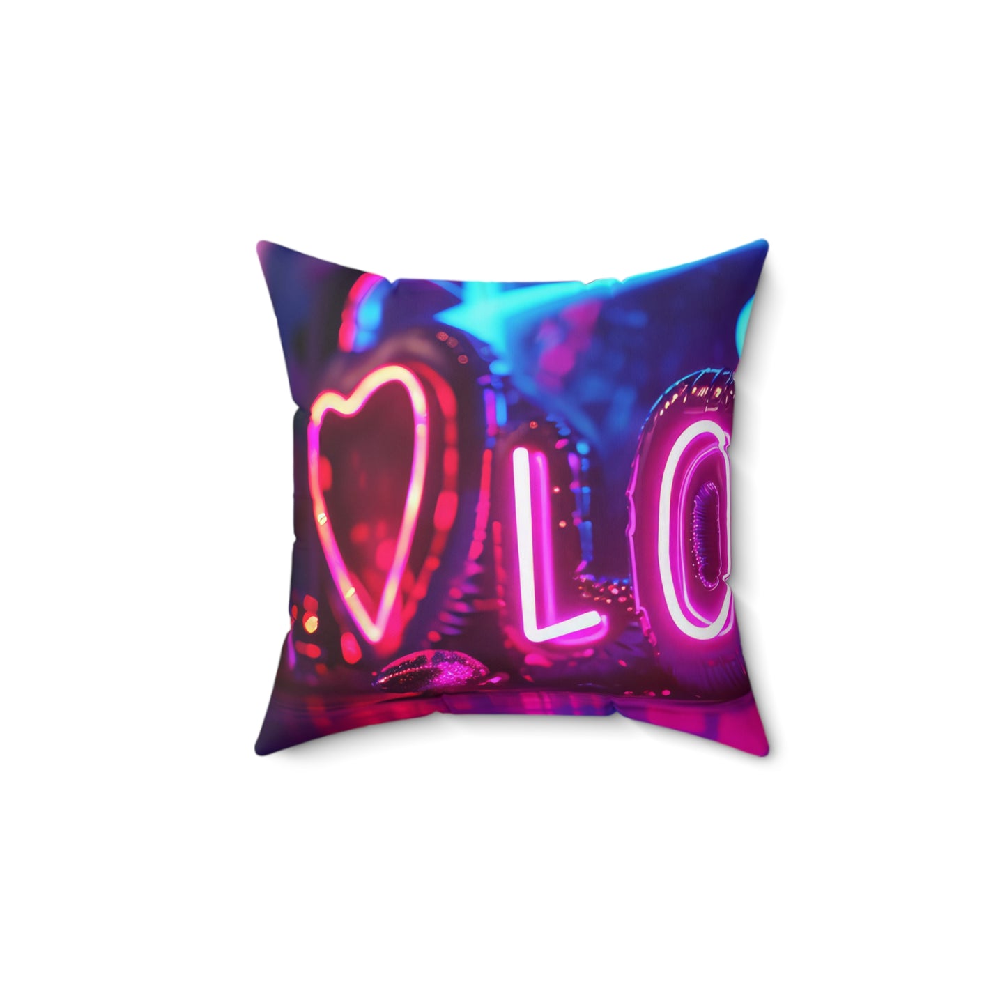 Spun Polyester Square Pillow | Love, love, love... Oh, My Darling Valentine