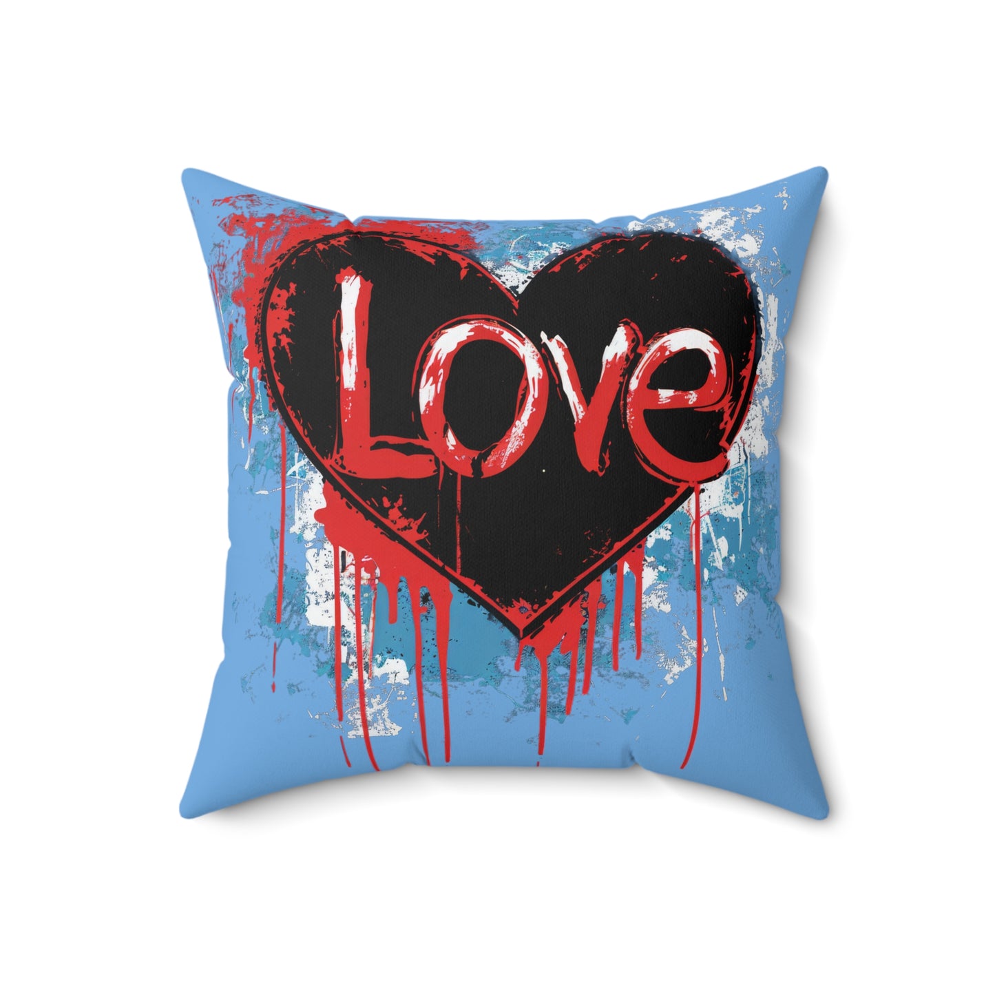 Spun Polyester Square Pillow | Love, love, love... Oh, My Darling Valentine