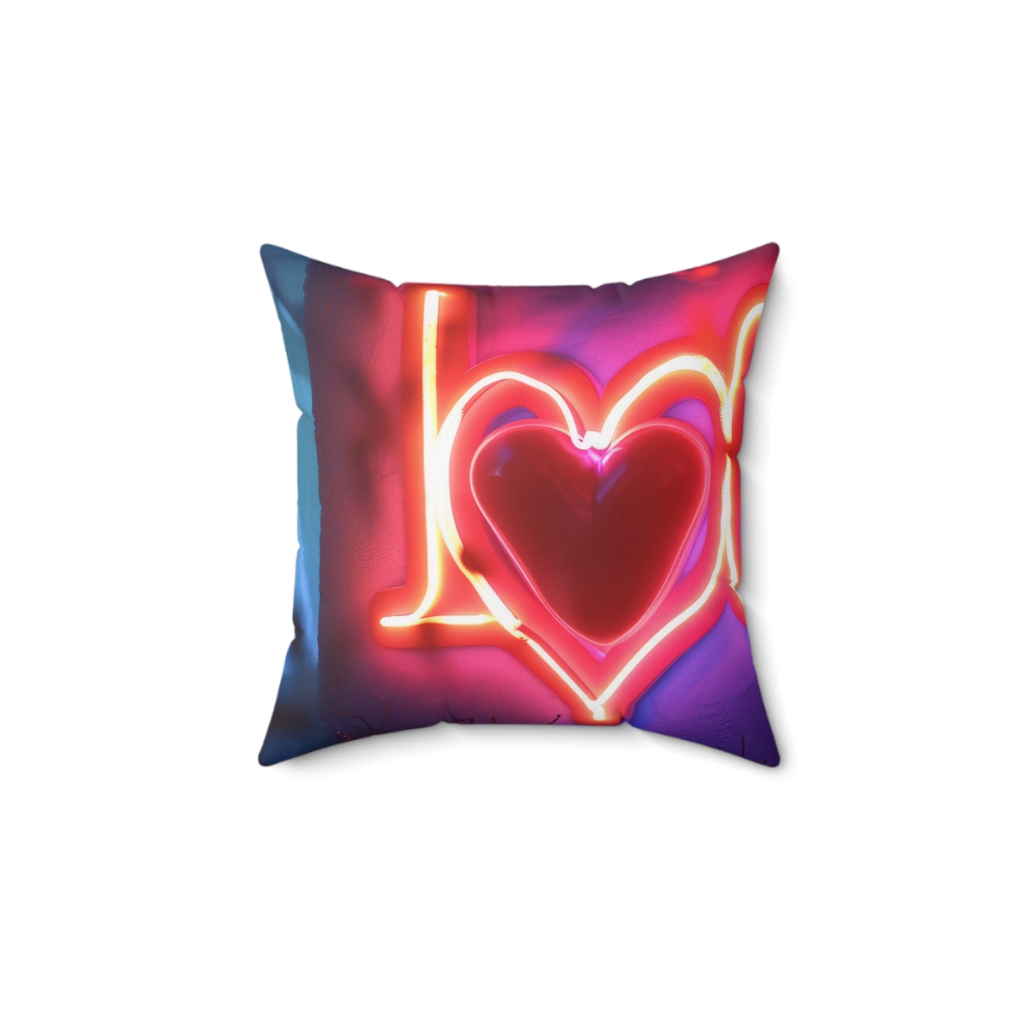 Spun Polyester Square Pillow | Love, love, love... Oh, My Darling Valentine