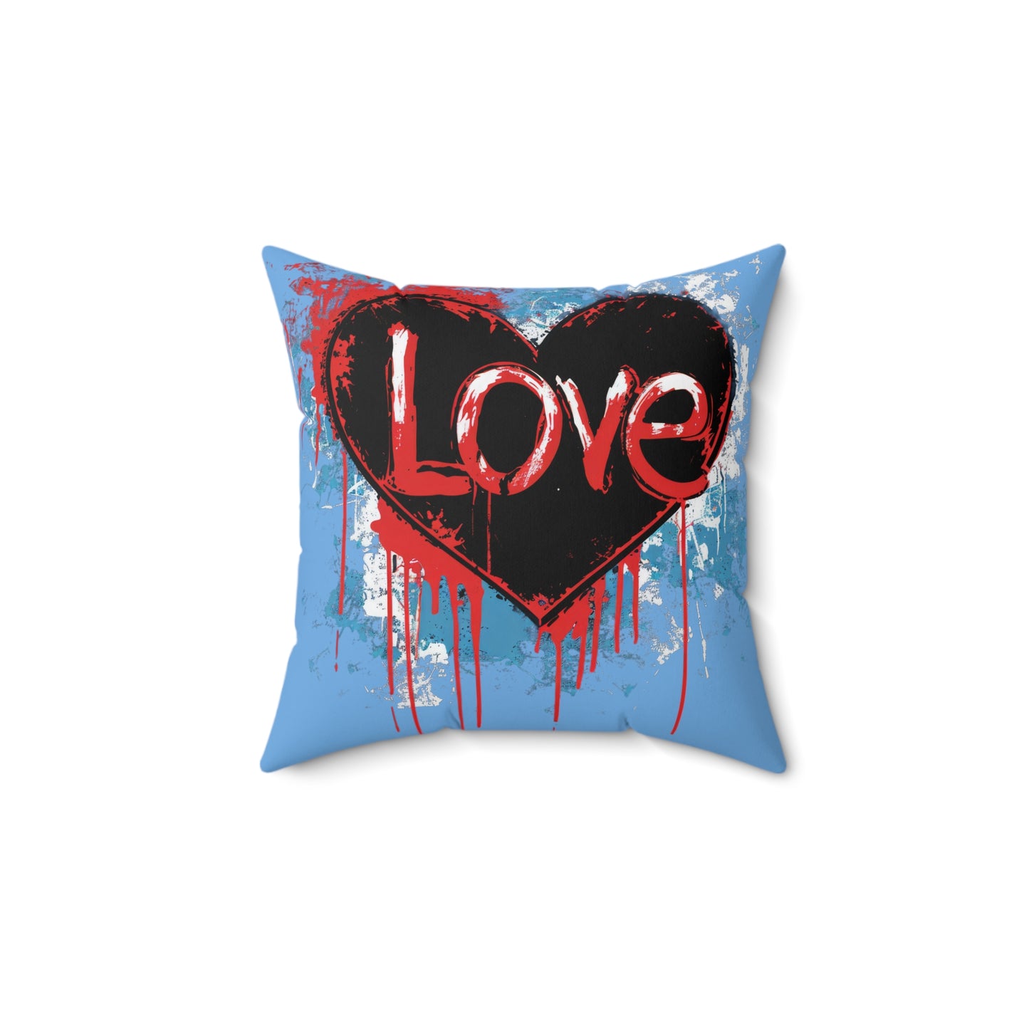 Spun Polyester Square Pillow | Love, love, love... Oh, My Darling Valentine