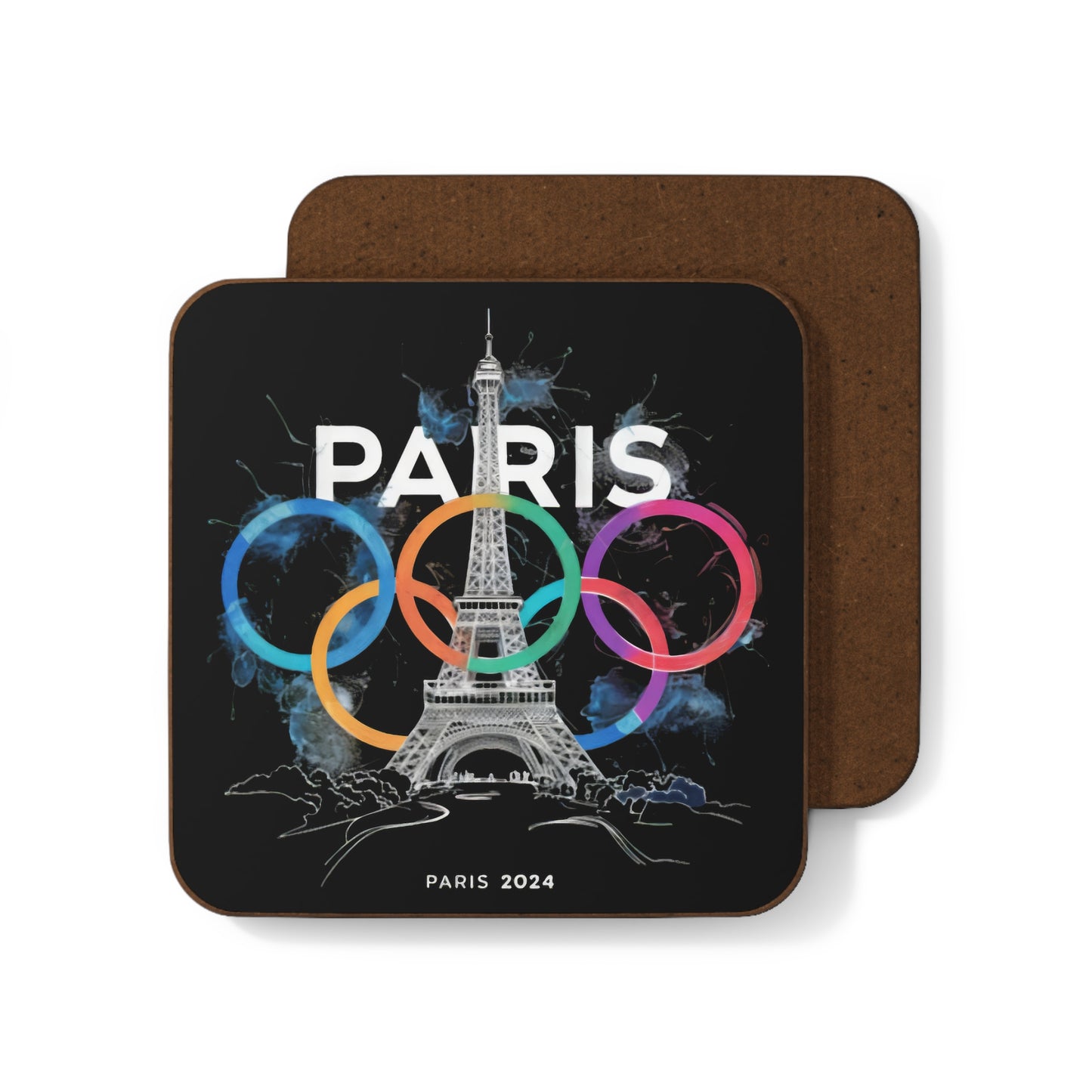 Hardboard Back Coaster | Paris 2024 Summer Games Love It | Sports Competitions | Victory Winner Gold Medal | Athletics Fair Play Sport Festival