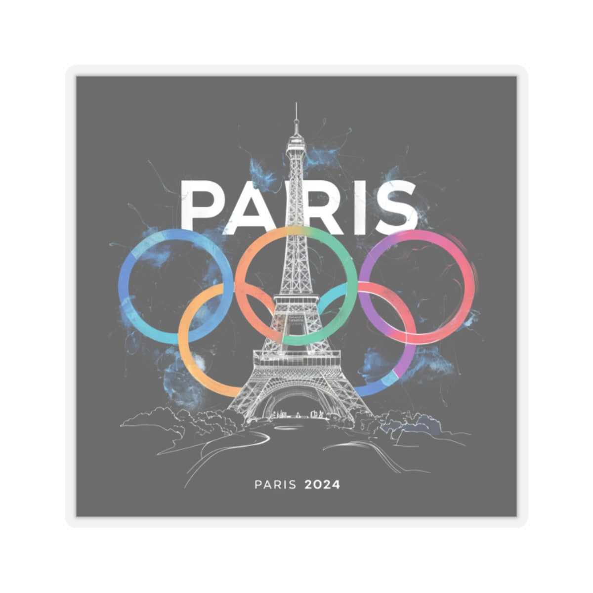 Kiss-Cut Stickers | Paris 2024 Summer Games Love It | Sports Competitions | Victory Winner Gold Medal | Athletics Fair Play Sport Festival