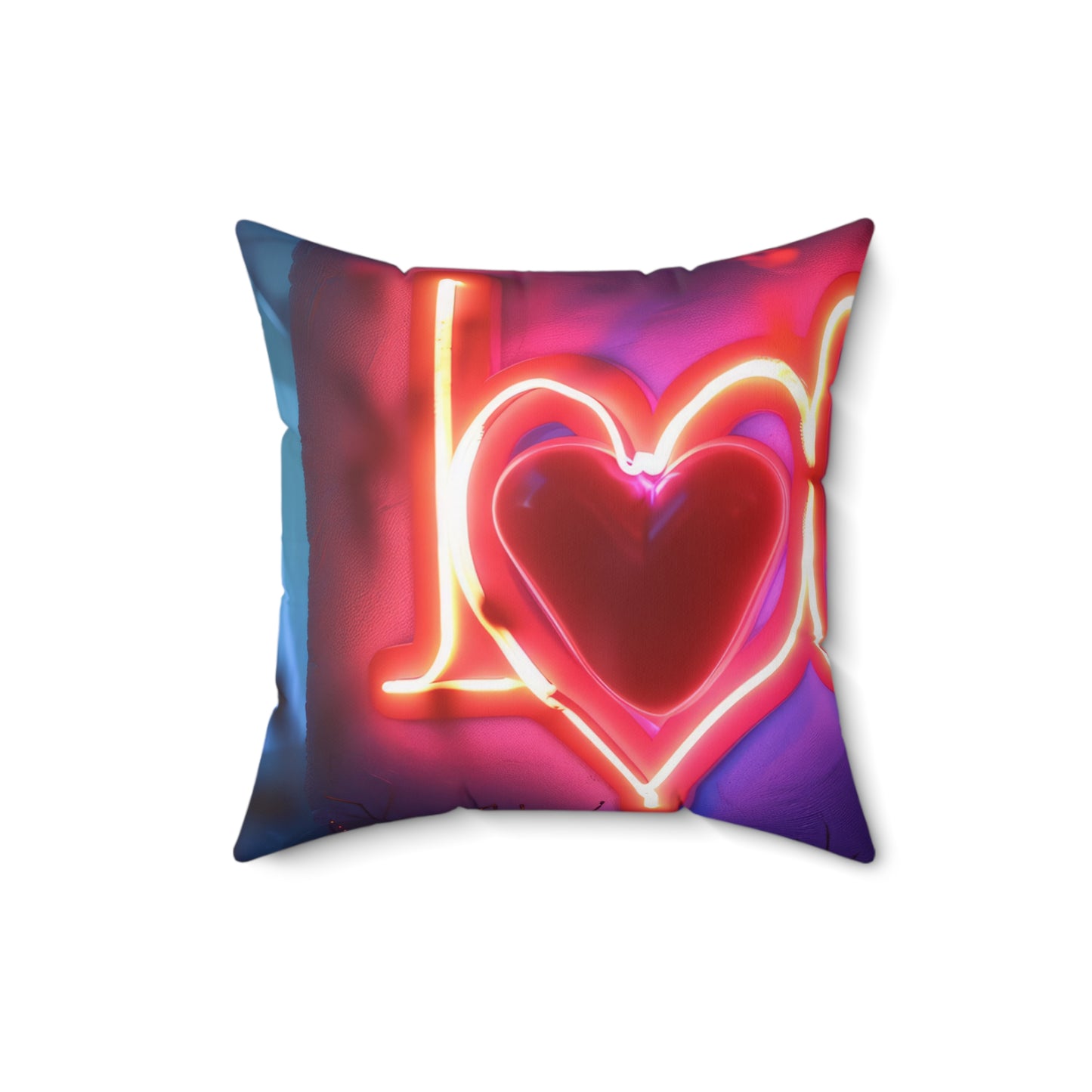 Spun Polyester Square Pillow | Love, love, love... Oh, My Darling Valentine