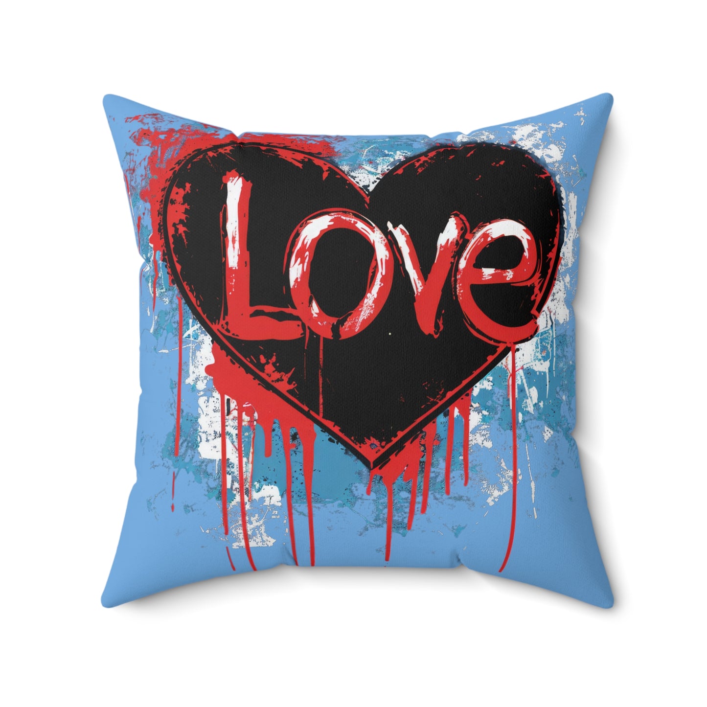 Spun Polyester Square Pillow | Love, love, love... Oh, My Darling Valentine