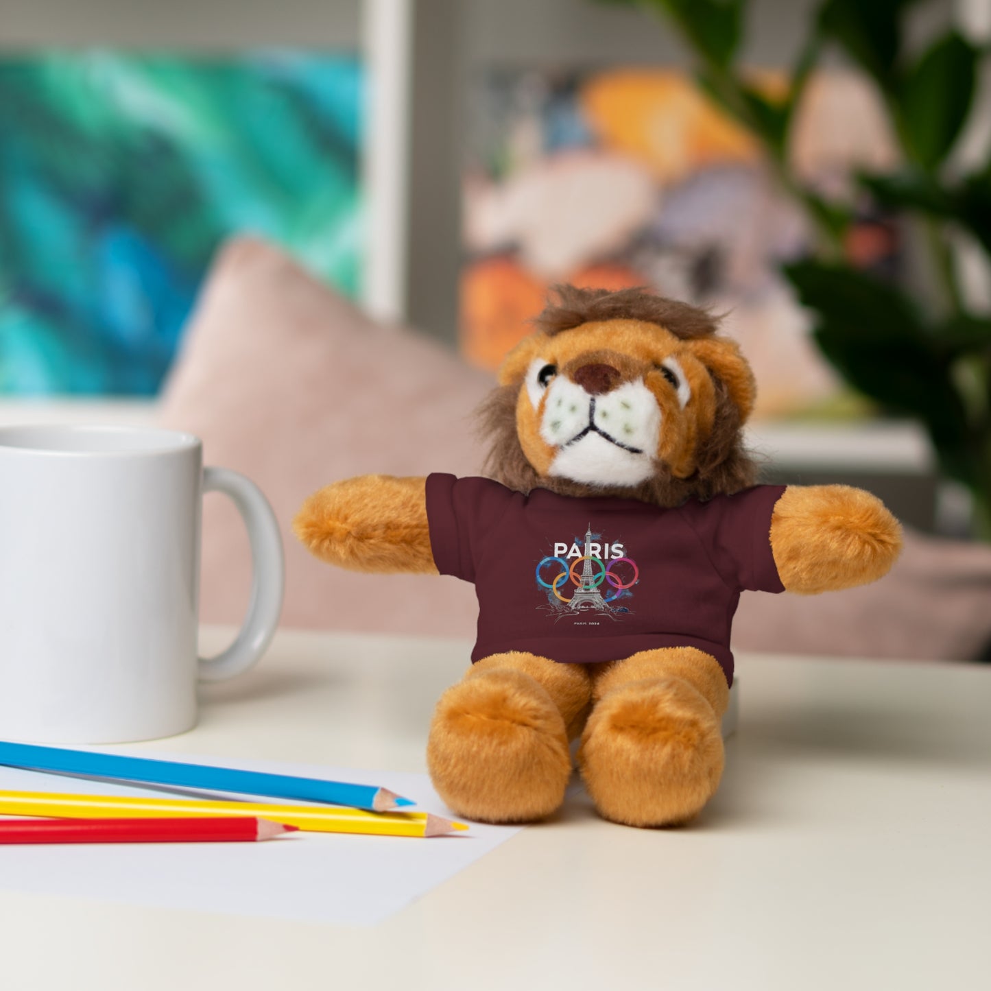 Stuffed Animals with Tee | Paris 2024 Summer Games Love It | Sports Competitions | Victory Winner Gold Medal | Athletics Fair Play Sport Festival