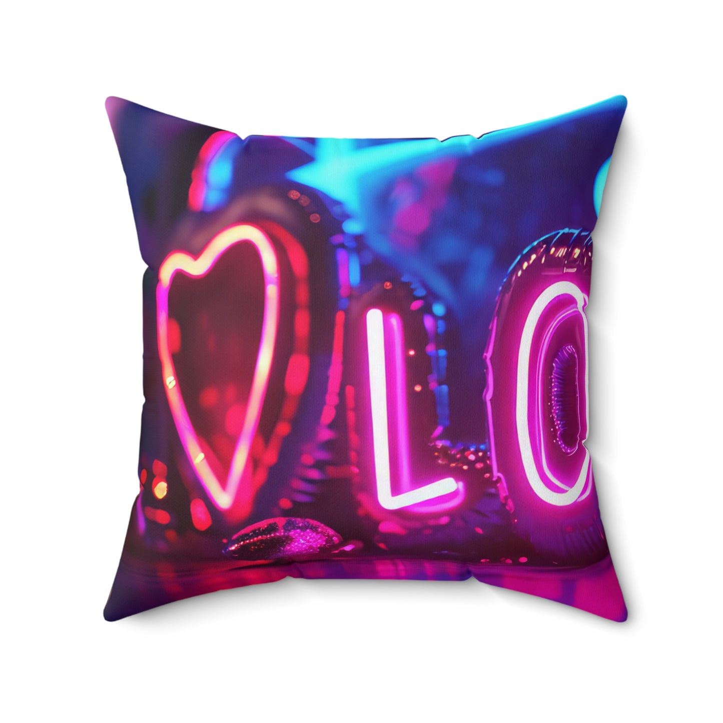 Spun Polyester Square Pillow | Love, love, love... Oh, My Darling Valentine