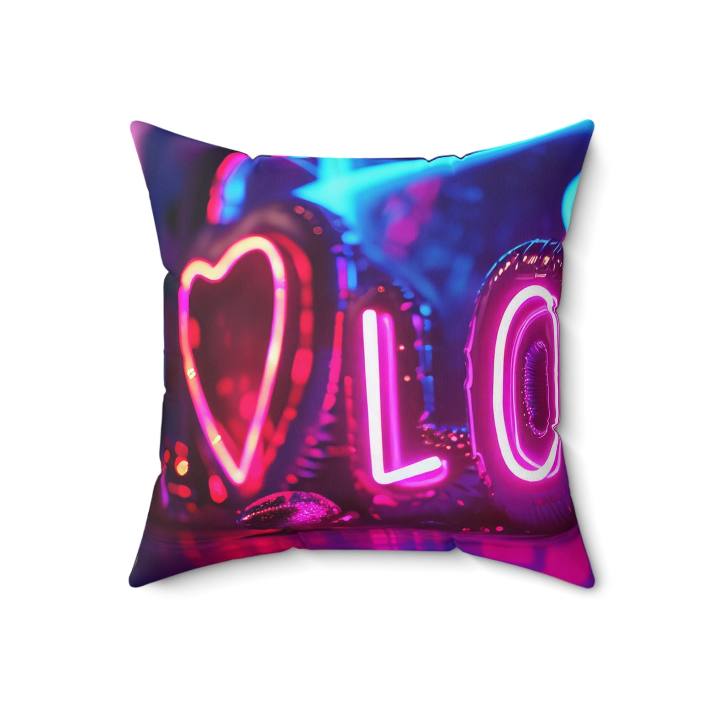 Spun Polyester Square Pillow | Love, love, love... Oh, My Darling Valentine