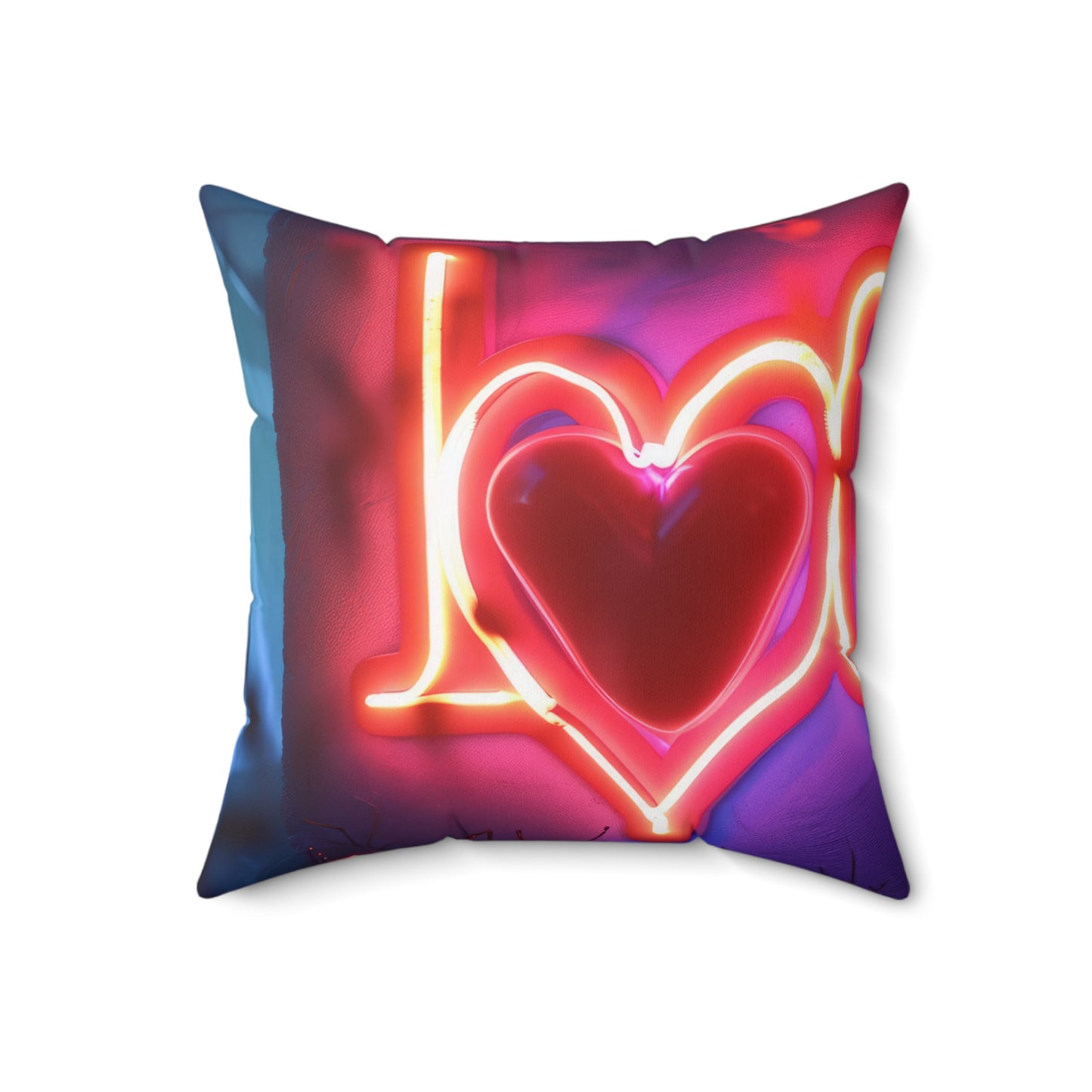 Spun Polyester Square Pillow | Love, love, love... Oh, My Darling Valentine