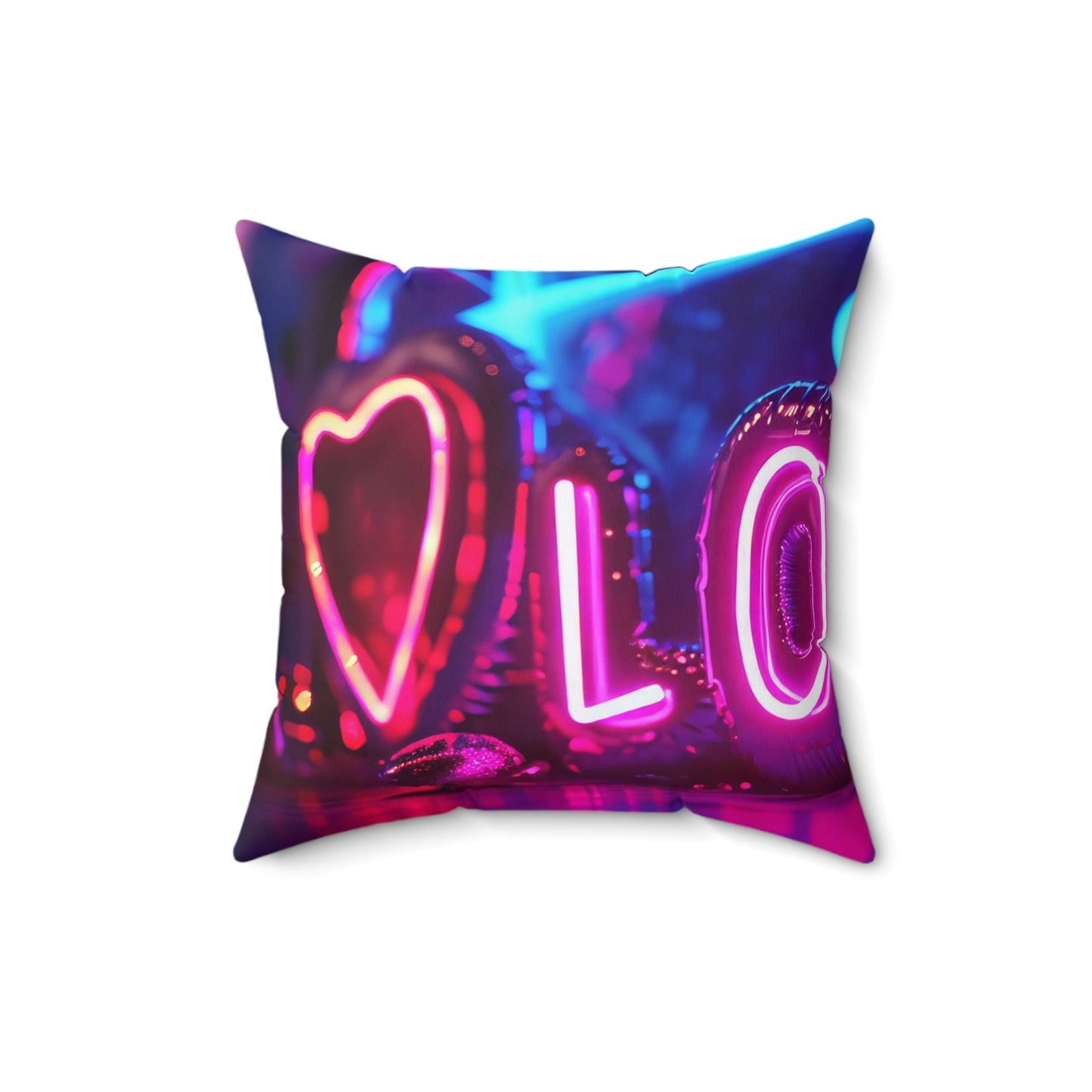 Spun Polyester Square Pillow | Love, love, love... Oh, My Darling Valentine