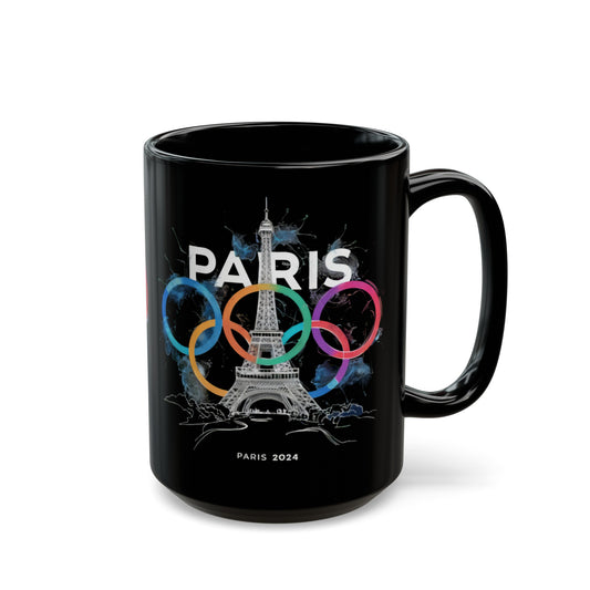 Black Mug (11oz, 15oz) | Paris 2024 Summer Games Love It | Sports Competitions | Victory Winner Gold Medal | Athletics Fair Play Sport Festival