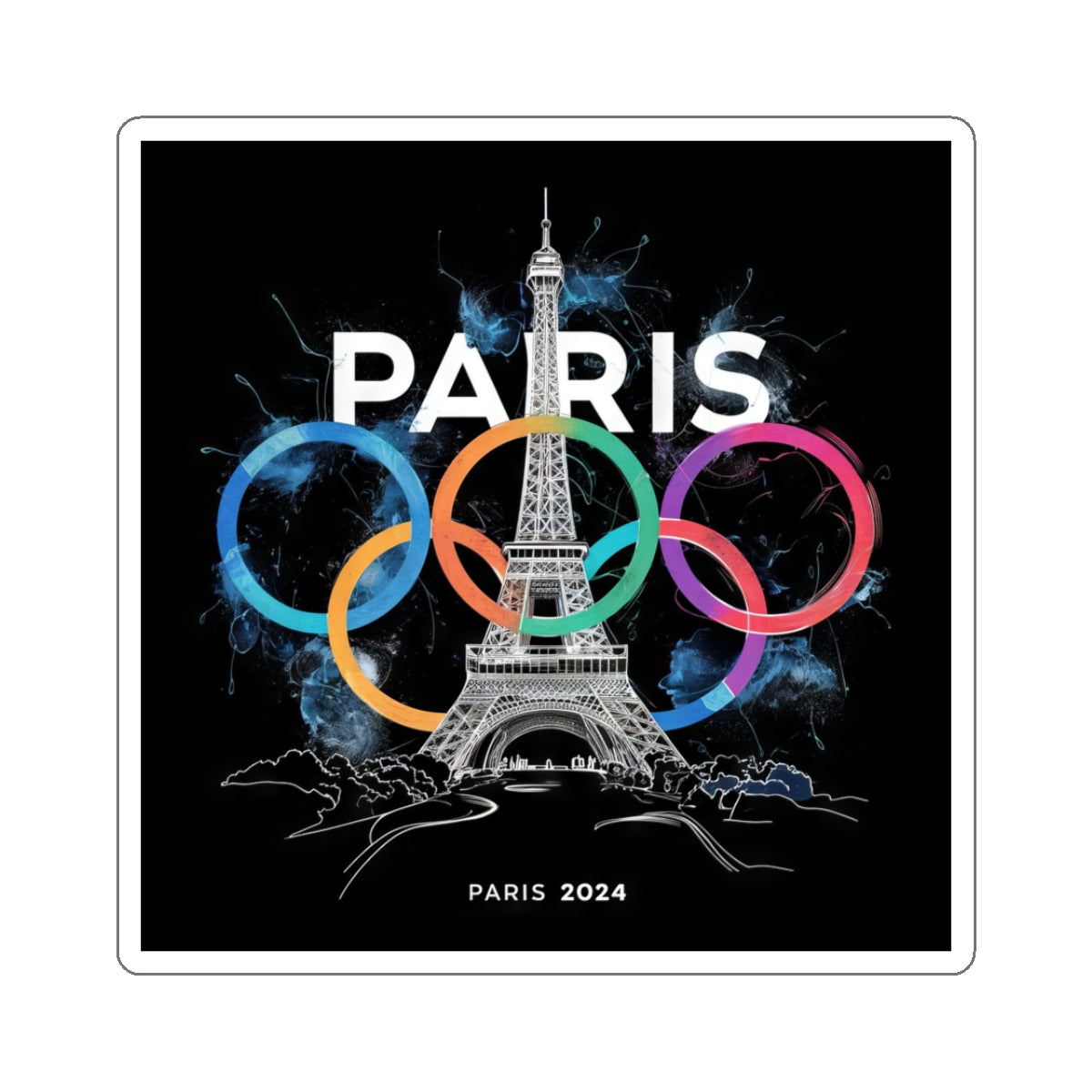 Kiss-Cut Stickers | Paris 2024 Summer Games Love It | Sports Competitions | Victory Winner Gold Medal | Athletics Fair Play Sport Festival