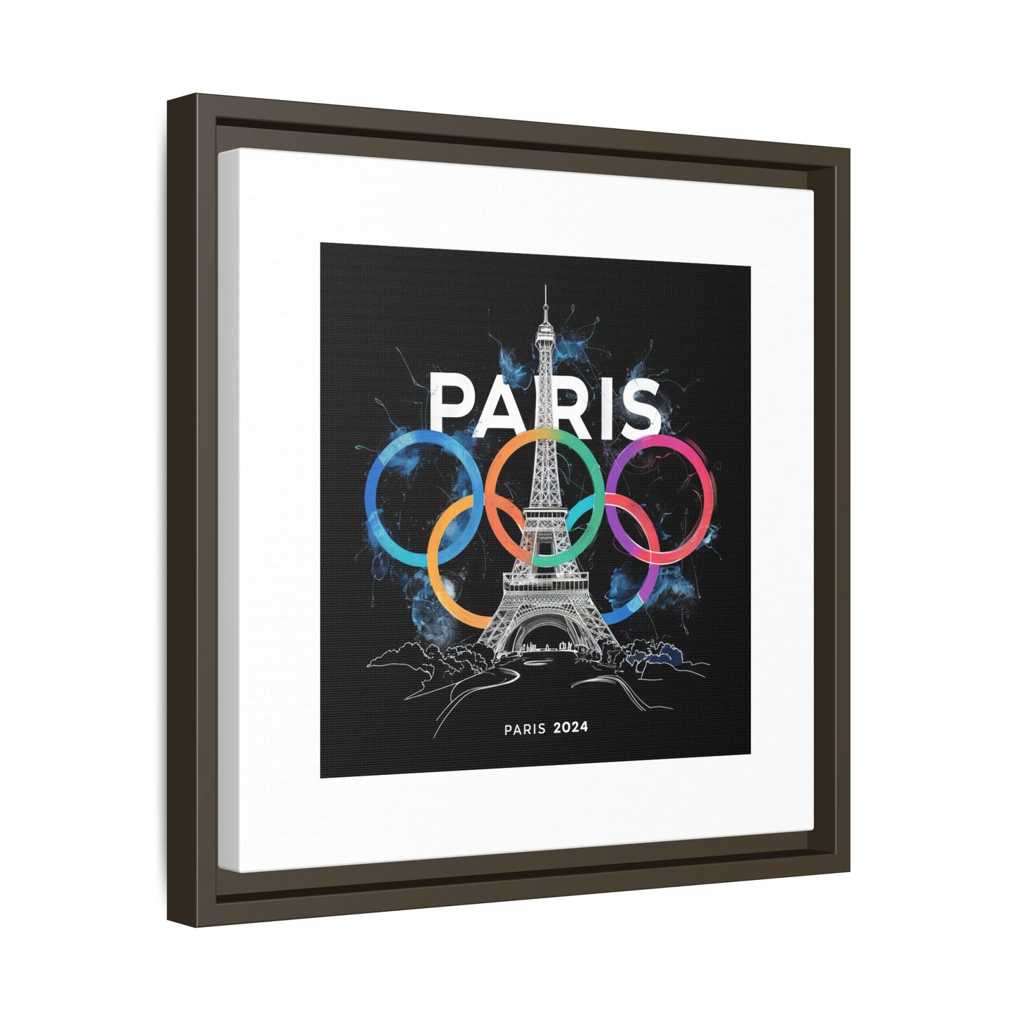 Matte Canvas, Framed (Multi-color) | Paris 2024 Summer Games Love It | Sports Competitions | Victory Winner Gold Medal | Athletics Fair Play Sport Festival