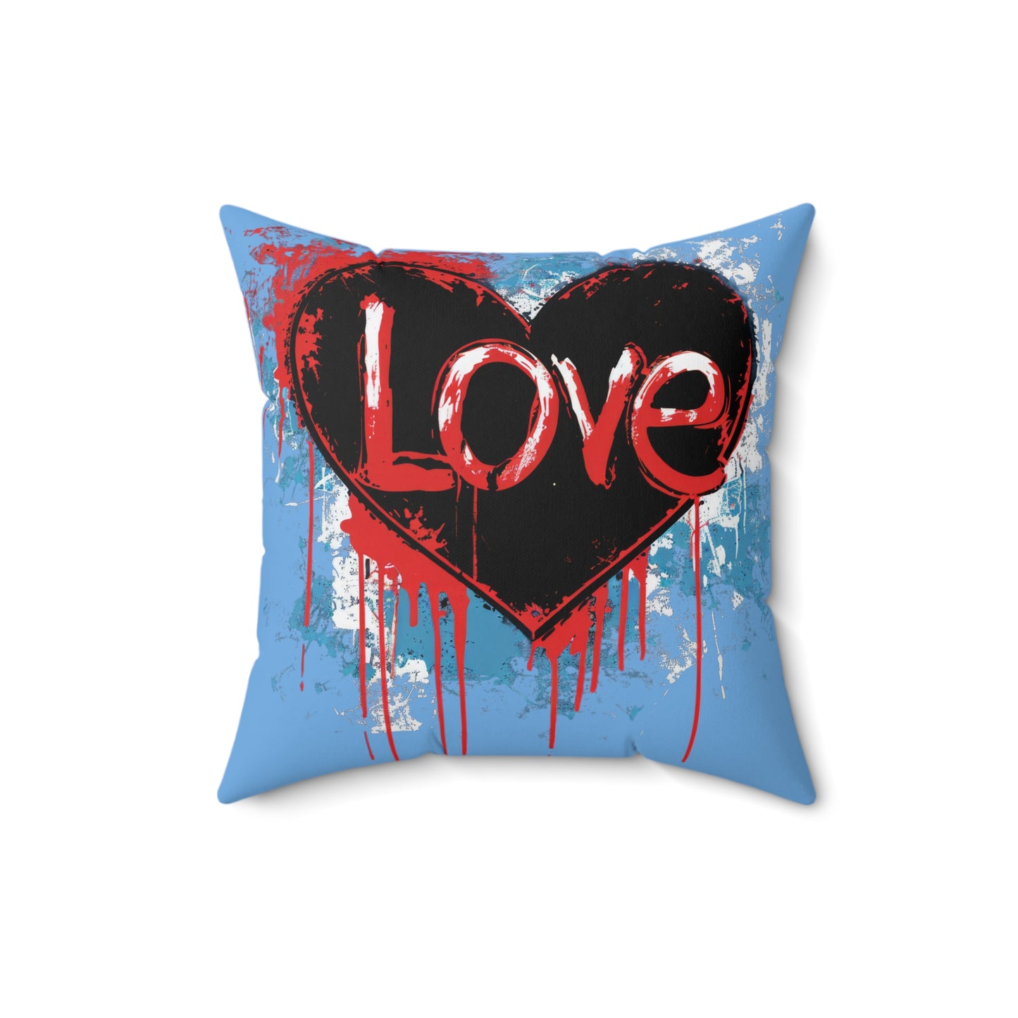 Spun Polyester Square Pillow | Love, love, love... Oh, My Darling Valentine