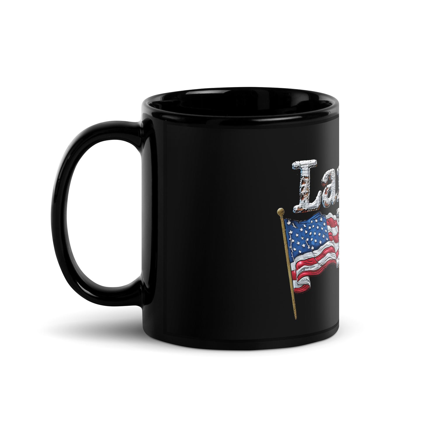 Black Glossy Mug Land of the Free