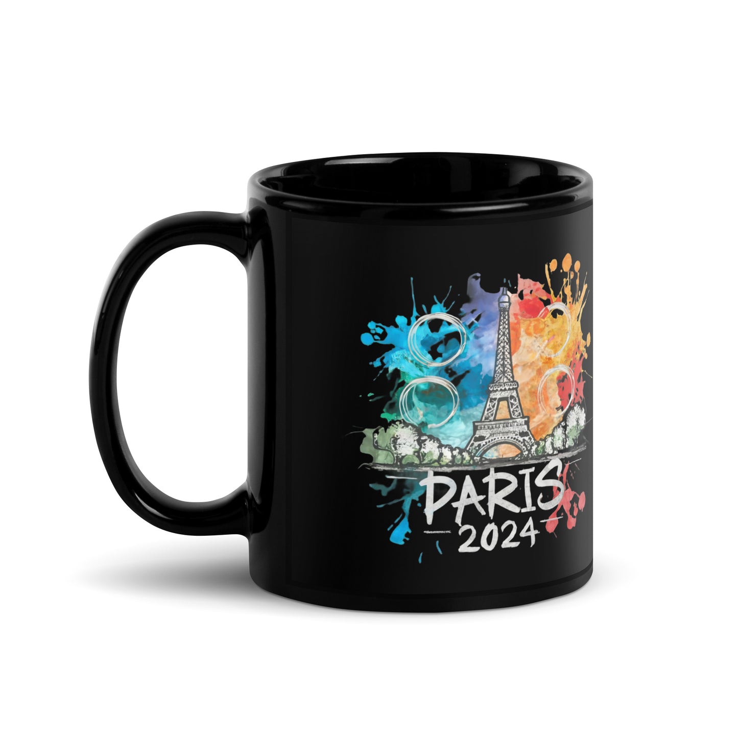 Black Glossy Mug | Paris 2024 Summer Oly Games | Sports Festival