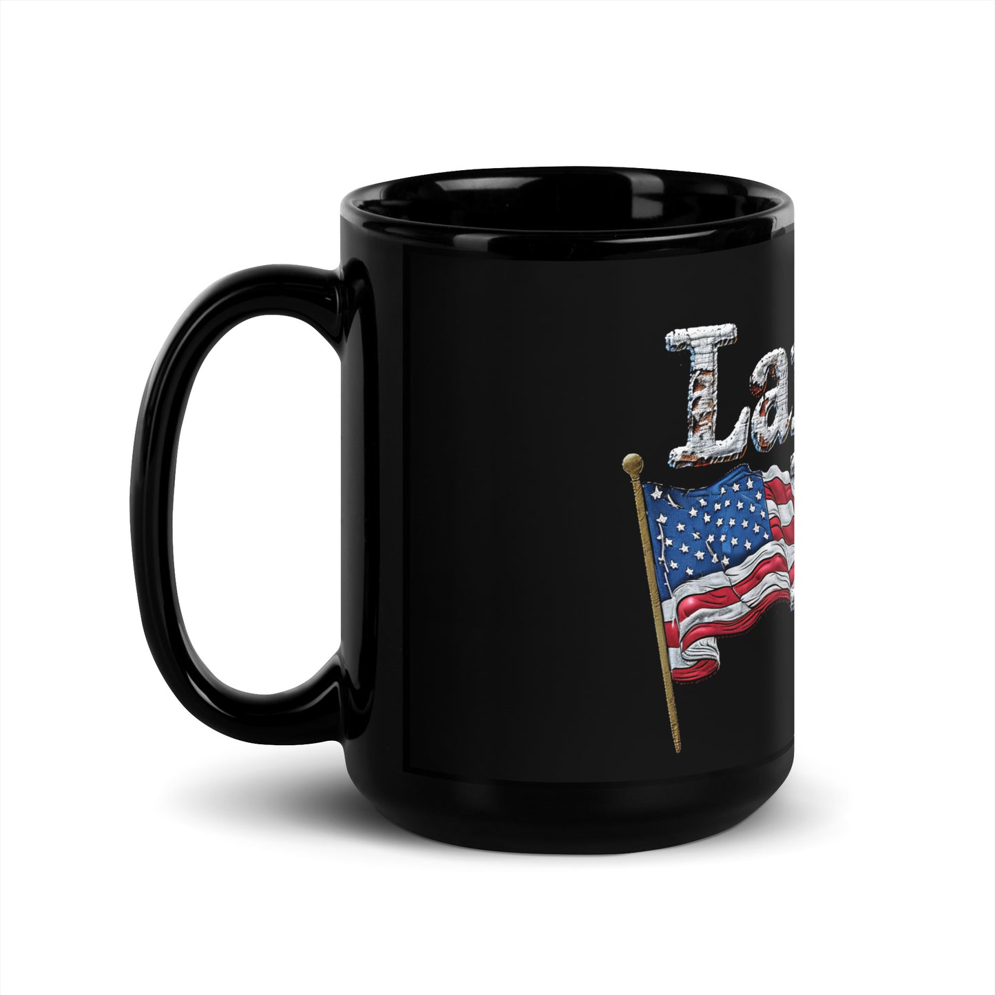 Black Glossy Mug Land of the Free