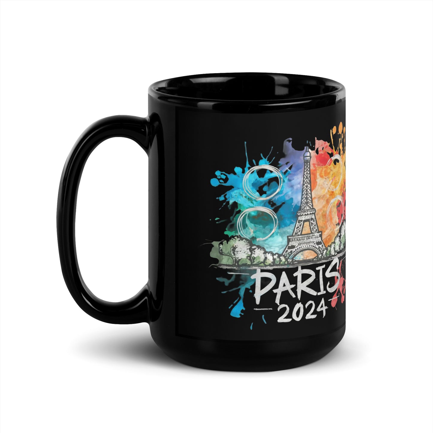 Black Glossy Mug | Paris 2024 Summer Oly Games | Sports Festival