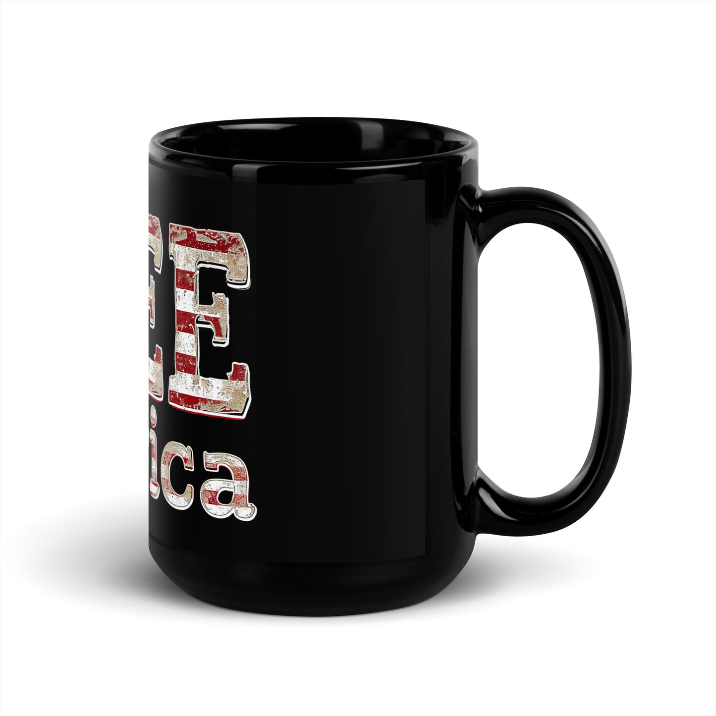 Black Glossy Mug | Free America Land of opportunity