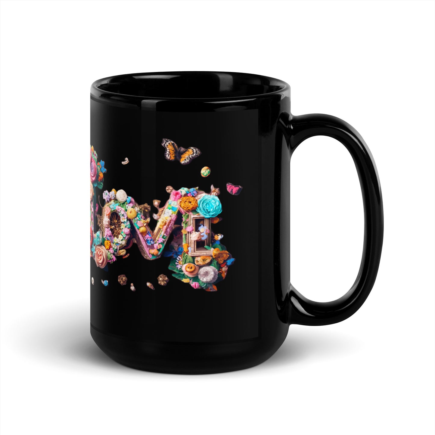 Black Glossy Mug | Love, love, love... Oh, My Darling Valentine