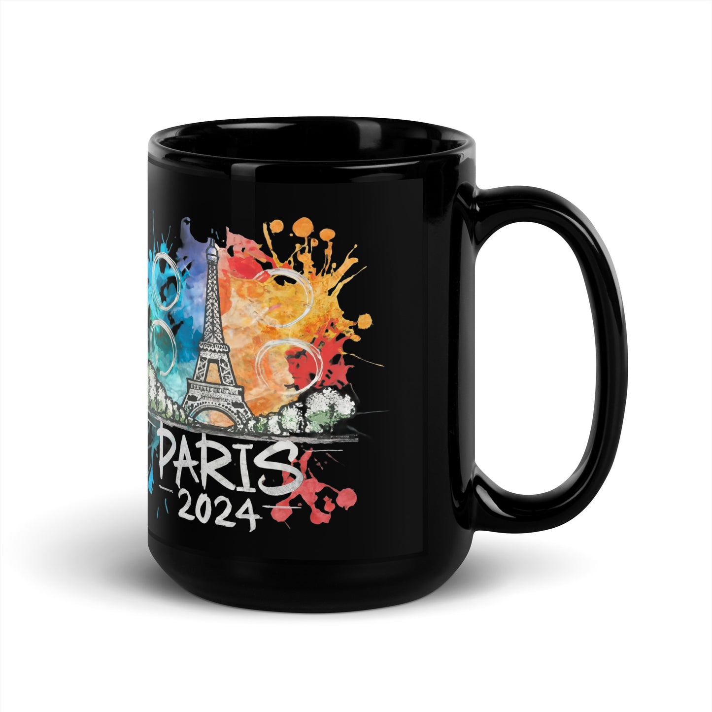 Black Glossy Mug | Paris 2024 Summer Oly Games | Sports Festival