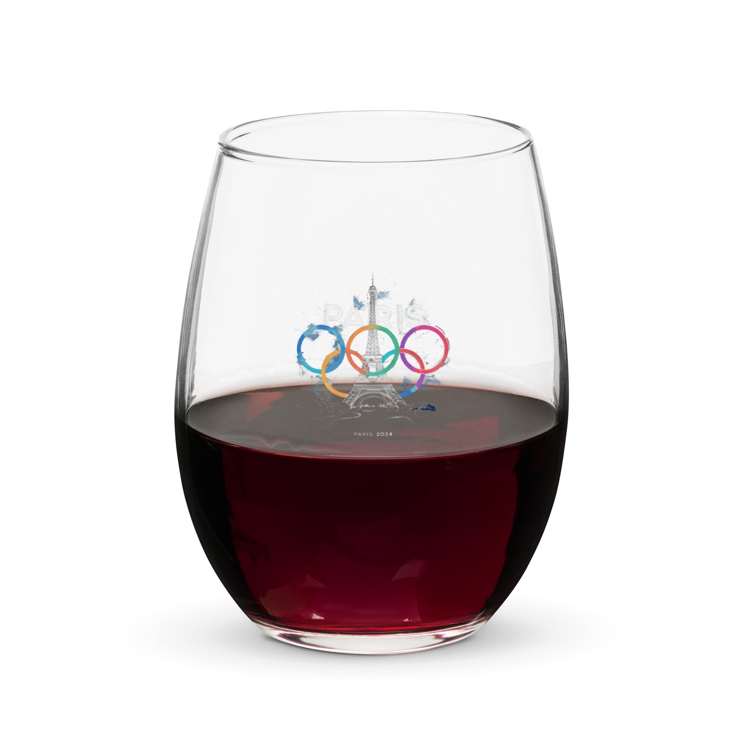 Stemless wine glass | Paris 2024 Summer Games Love It | Sports Competitions | Victory Winner Gold Medal | Athletics Fair Play Sport Festival