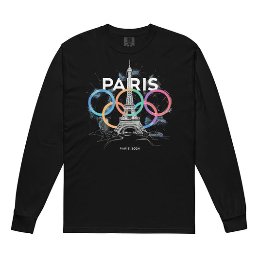 Garment-dyed heavyweight long-sleeve shirt | Paris 2024 Summer Games Love It | Sports Competitions | Victory Winner Gold Medal