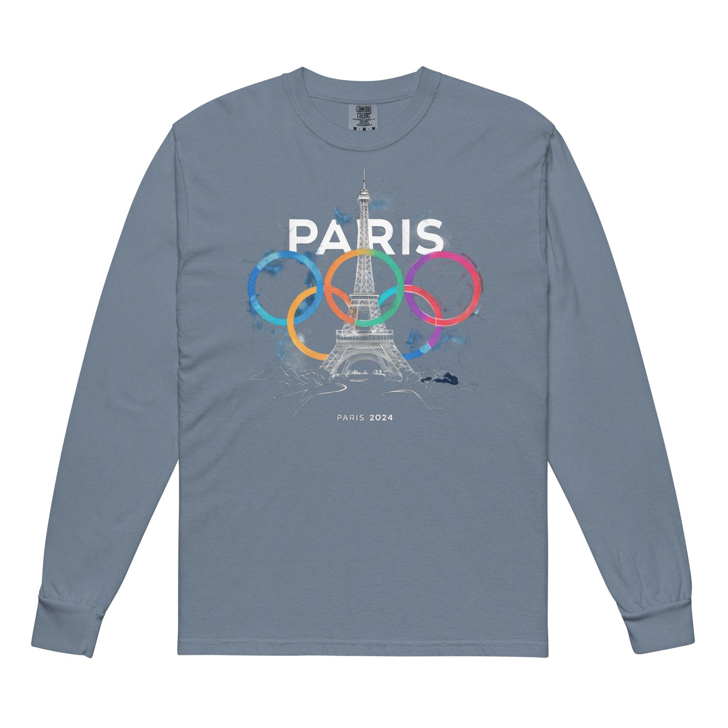 Garment-dyed heavyweight long-sleeve shirt | Paris 2024 Summer Games Love It | Sports Competitions | Victory Winner Gold Medal