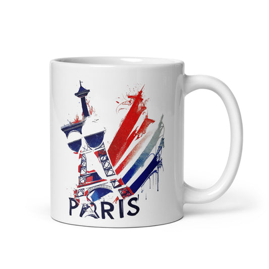 White glossy mug | Paris 2024 Summer Games Love It | Sports Competitions | Victory Winner Gold Medal | Athletics Fair Play Sport Festival