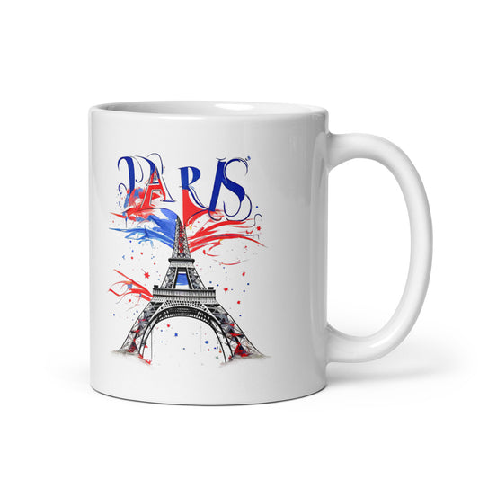 White glossy mug | Paris 2024 Summer Games Love It | Sports Competitions | Victory Winner Gold Medal | Athletics Fair Play Sport Festival