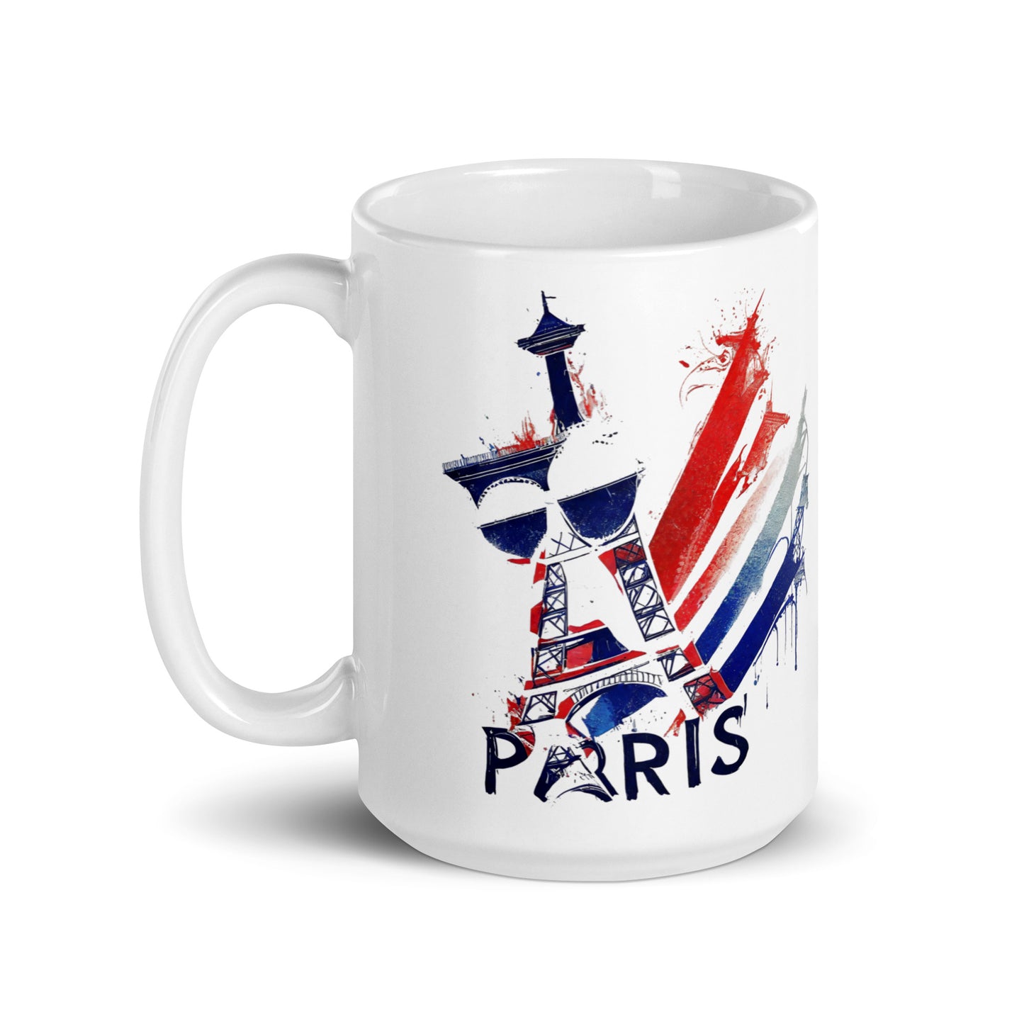 White glossy mug | Paris 2024 Summer Games Love It | Sports Competitions | Victory Winner Gold Medal | Athletics Fair Play Sport Festival