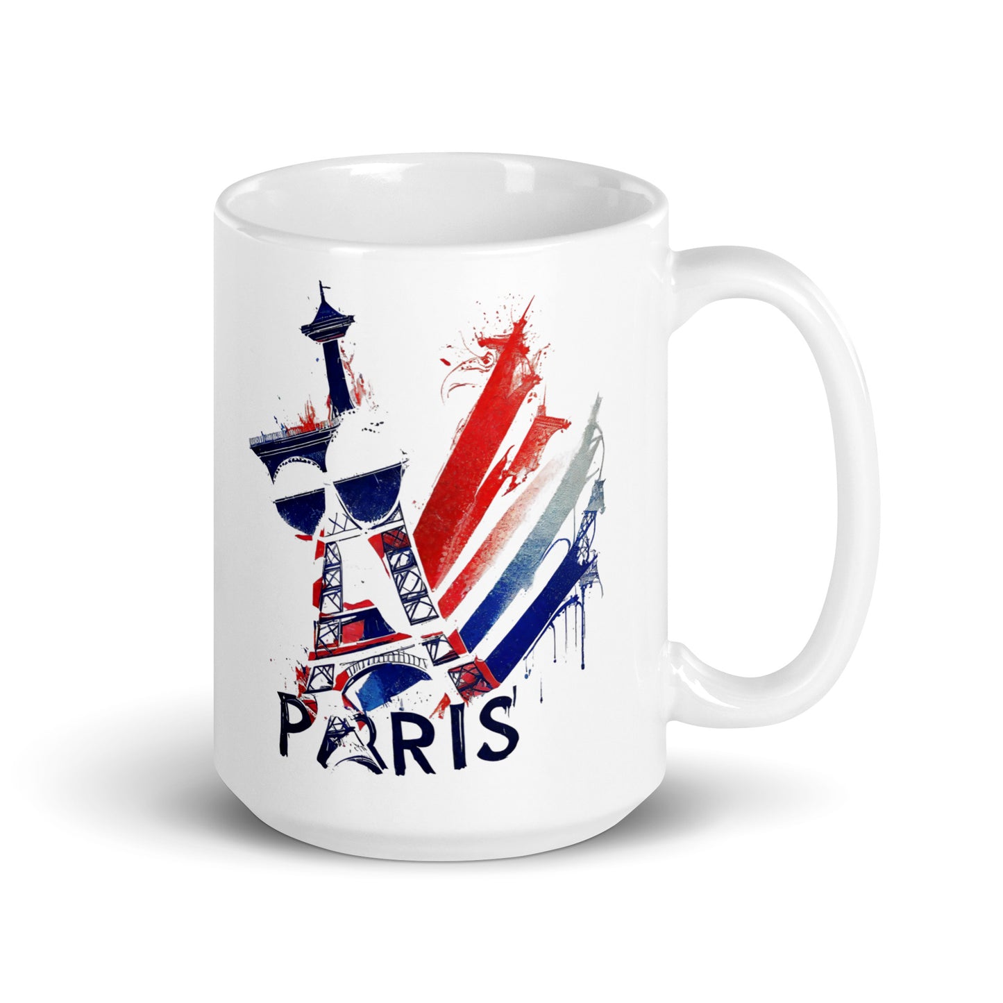 White glossy mug | Paris 2024 Summer Games Love It | Sports Competitions | Victory Winner Gold Medal | Athletics Fair Play Sport Festival