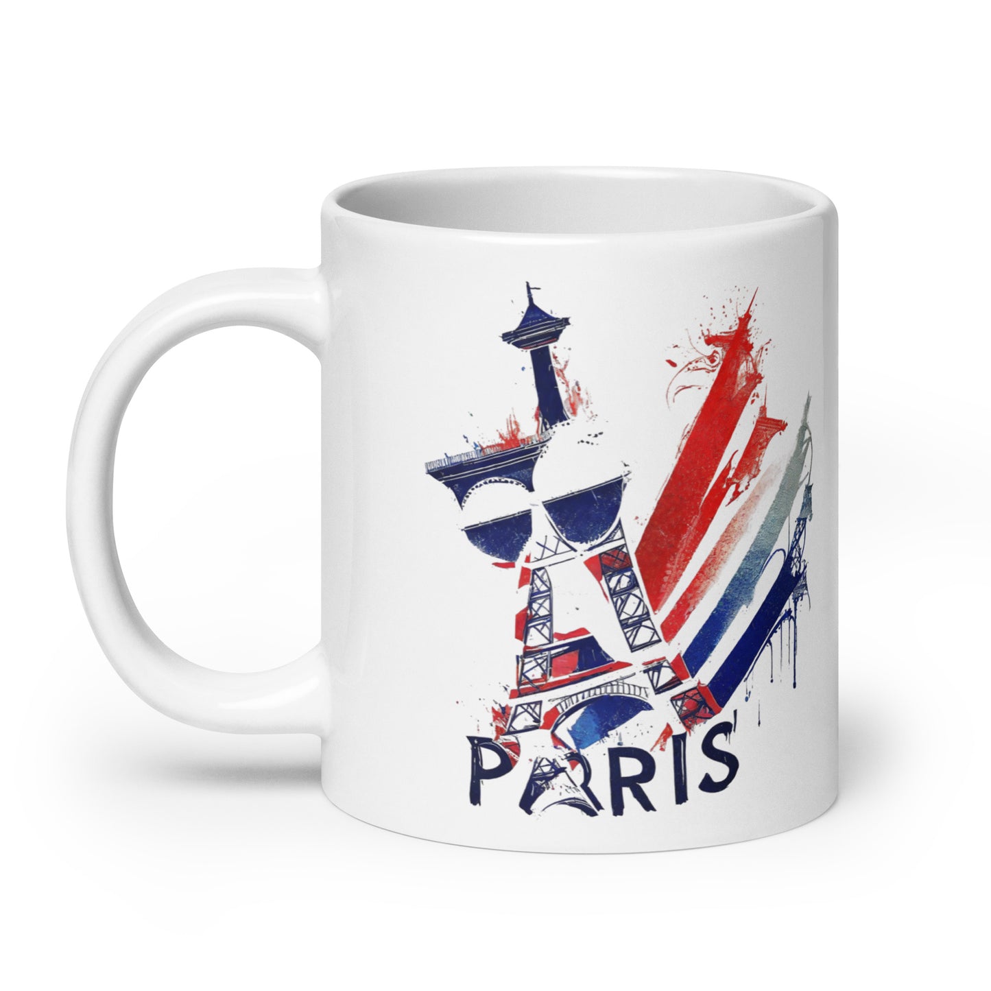 White glossy mug | Paris 2024 Summer Games Love It | Sports Competitions | Victory Winner Gold Medal | Athletics Fair Play Sport Festival