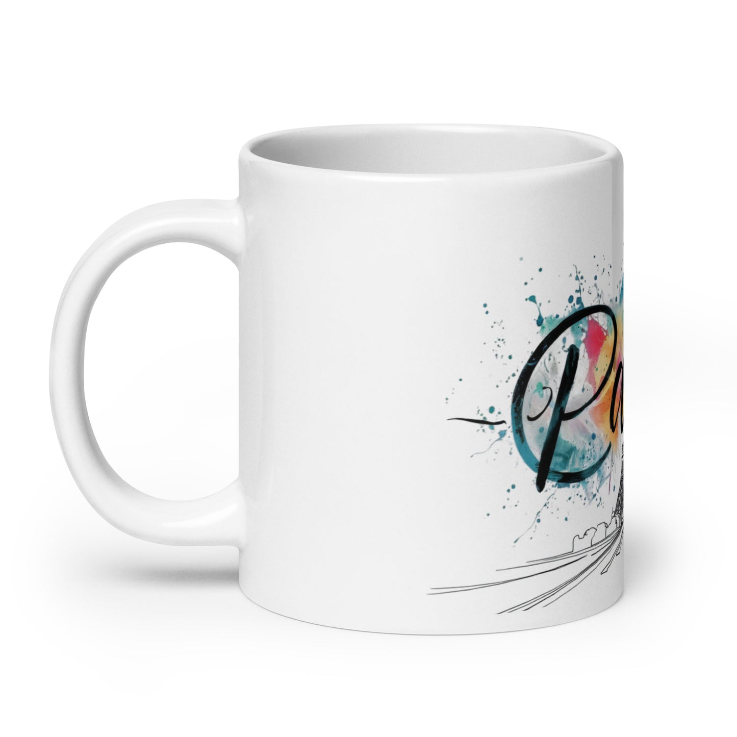 White glossy mug | Paris 2024 Summer Games Love It | Sports Competitions | Victory Winner Gold Medal | Athletics Fair Play Sport Festival