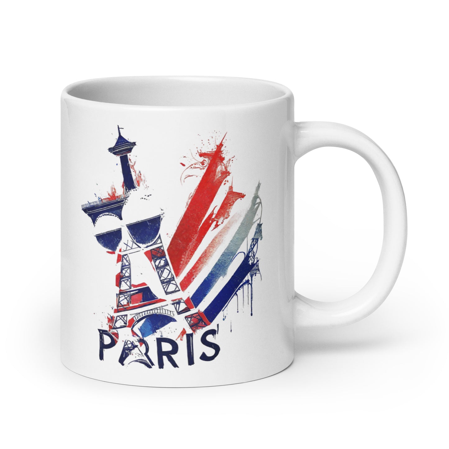 White glossy mug | Paris 2024 Summer Games Love It | Sports Competitions | Victory Winner Gold Medal | Athletics Fair Play Sport Festival