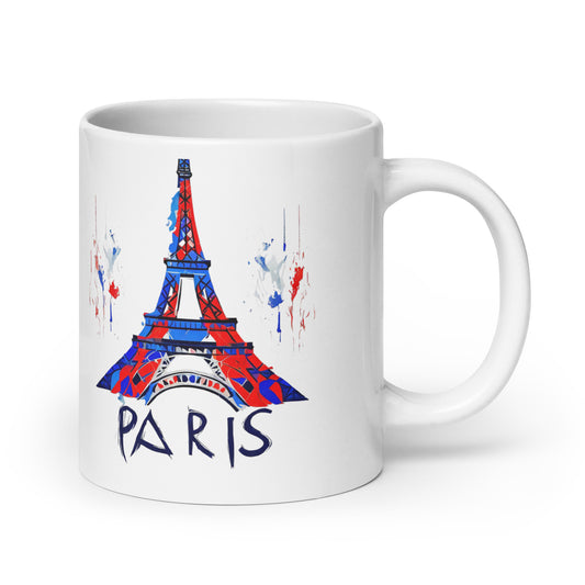 White glossy mug | Paris 2024 Summer Games Love It | Sports Competitions | Victory Winner Gold Medal | Athletics Fair Play Sport Festival