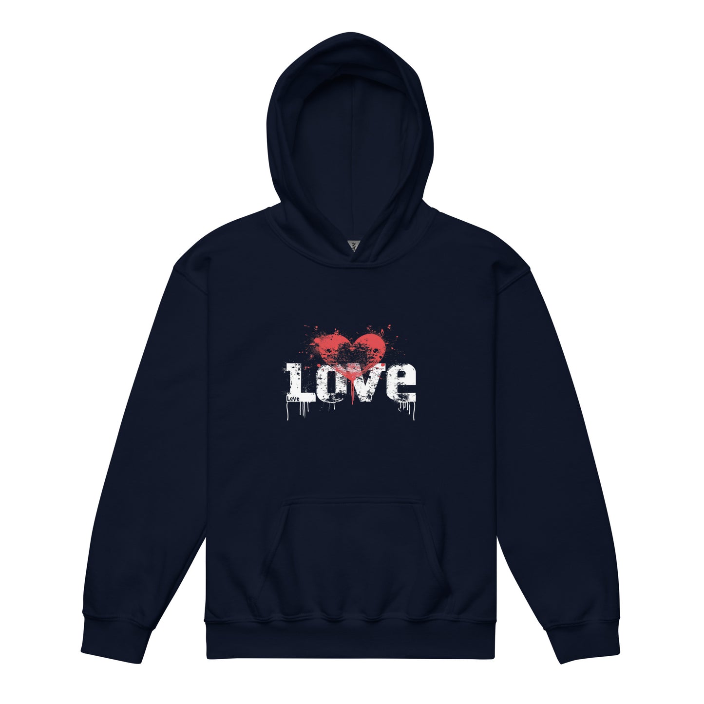 Youth heavy blend hoodie | Love, Love Me, Love U, Love My Family