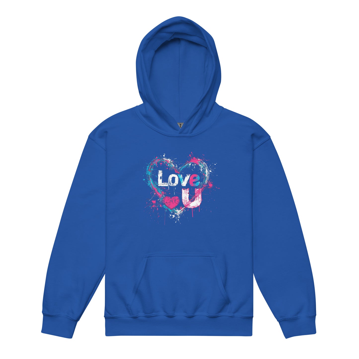 Youth heavy blend hoodie | Love, Love Me, Love U, Love My Family